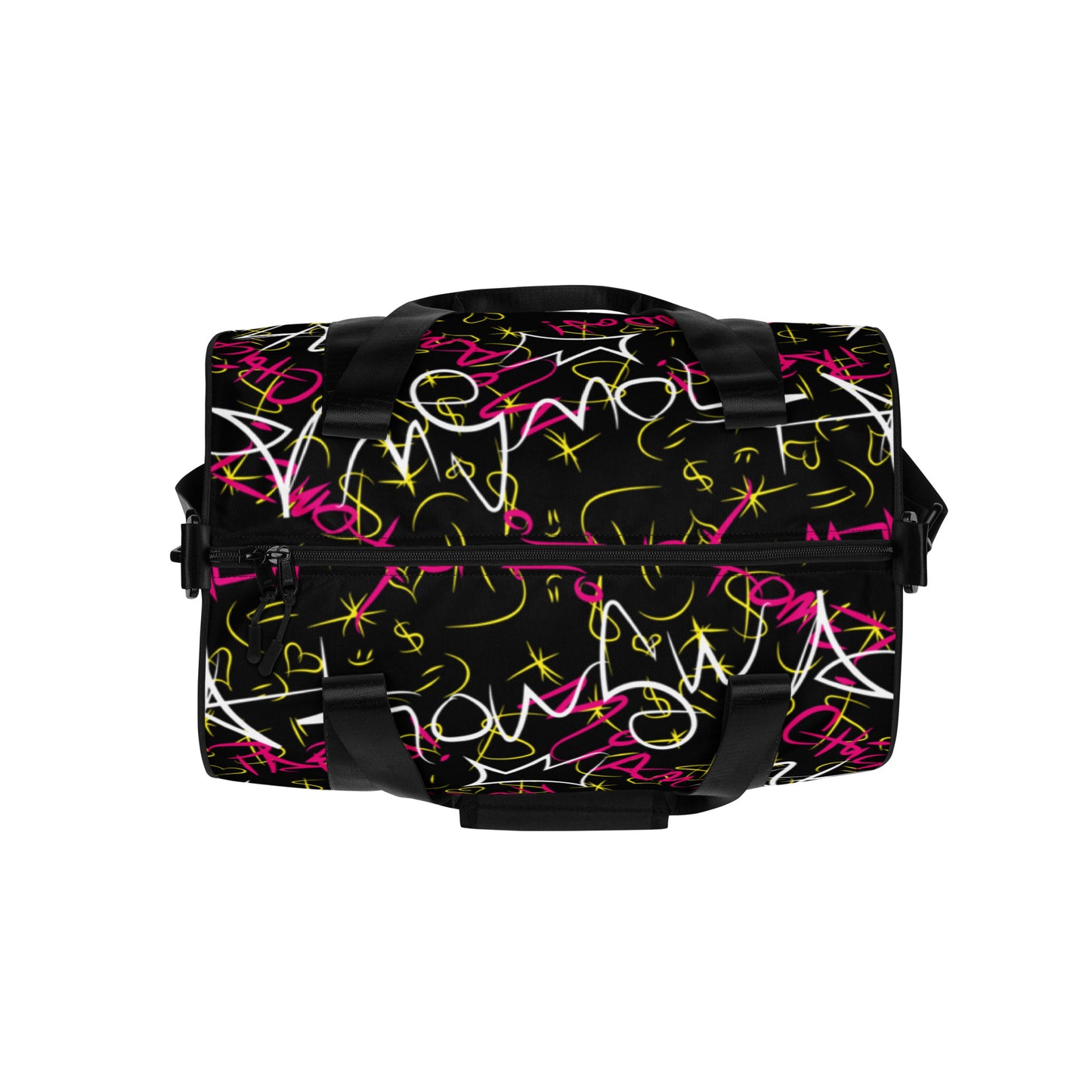 AKOSWA All-over Graffiti Print Gym Bag