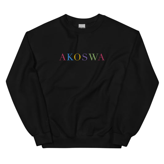 AKOSWA EMBROIDERED NAME Unisex Sweatshirt